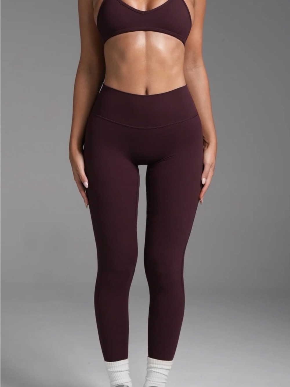SWT Active FLX Invisible Scrunch Leggings Medium Dark Cherry